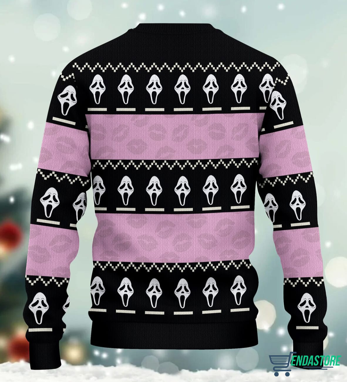 Ghostface Boo You Whore Halloween 3D Ugly Christmas Sweater - Gift Idea product image 2