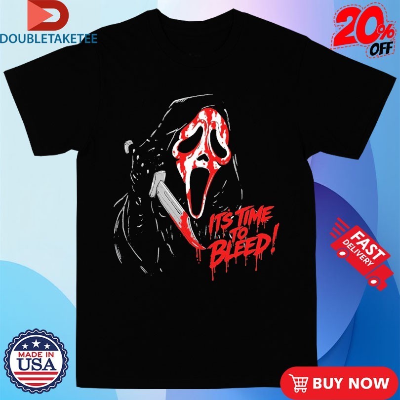 Ghostface It's Time To Bleed Bleeding - Adult & Kids T-Shirts, Sweatshirts & Hoodies apparel design preview 1