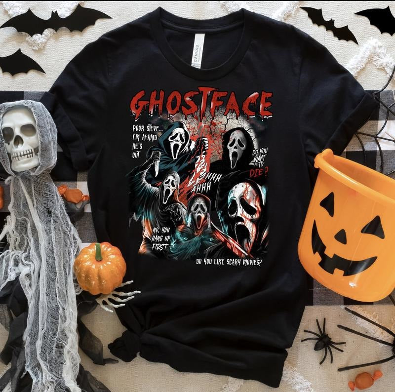 Ghostface Halloween Scary Movie - Adult & Kids T-Shirts, Sweatshirts & Hoodies apparel design preview 1