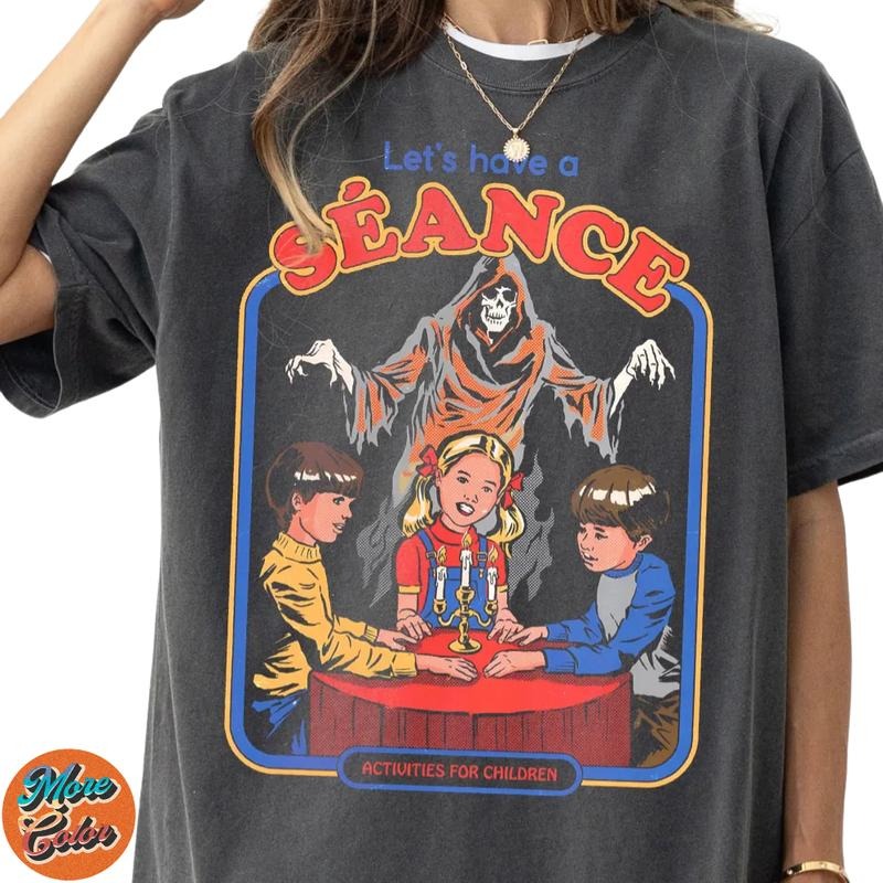 Ghosts Retro Movie Let'S Have SéAnce Activities - Adult & Kids T-Shirts, Sweatshirts & Hoodies apparel design preview 1