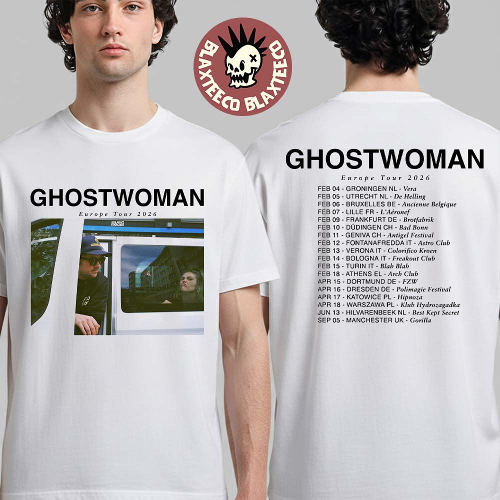 Ghostwoman Europe Tour 2026 Schedule Dates Two Sided - Adult & Kids T-Shirts, Sweatshirts & Hoodies apparel design preview 1