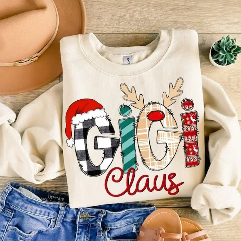 Gigi Claus Grandma - Adult & Kids T-Shirts, Sweatshirts & Hoodies apparel design preview 1