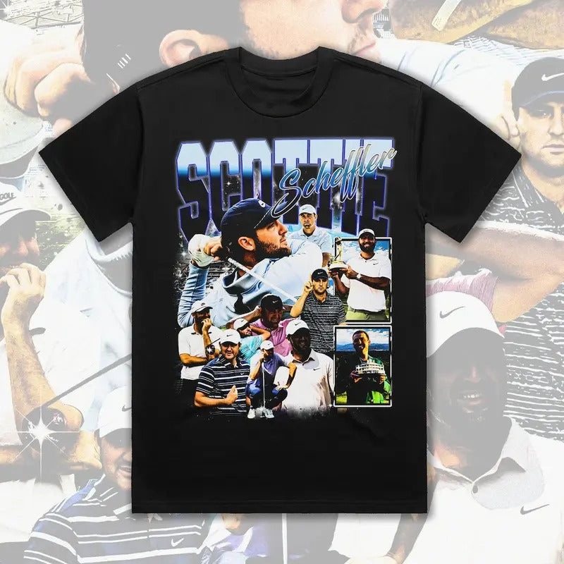 Gildan Bootleg Vintage 90s Scottie Scheffler Golf - Adult & Kids T-Shirts, Sweatshirts & Hoodies apparel design preview 1