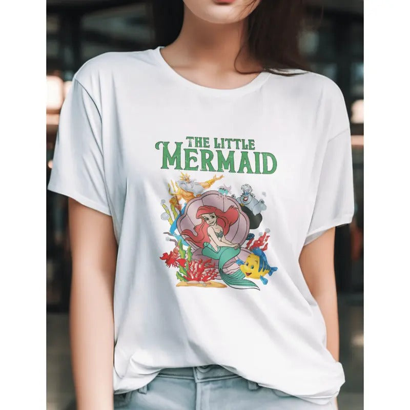 Gildan Vintage Little Mermaid Funny Teeshirt Summer - Adult & Kids T-Shirts, Sweatshirts & Hoodies apparel design preview 1