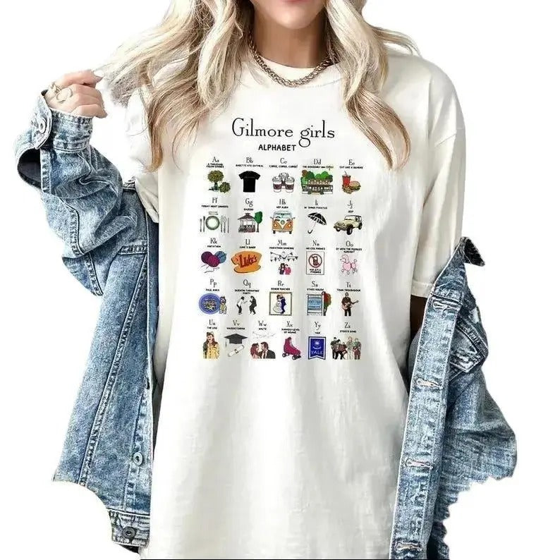 Gilmore Alphabet Stars Hollows Retro Hollow 90s Book - Adult & Kids T-Shirts, Sweatshirts & Hoodies apparel design preview 1