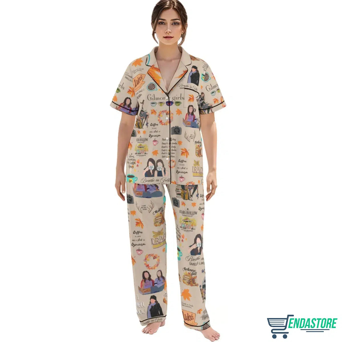Gilmore Girls Breathe In Folks Smells Like Fall Polyester Pajamas Set 3D Sweater - Gift Idea product image 2