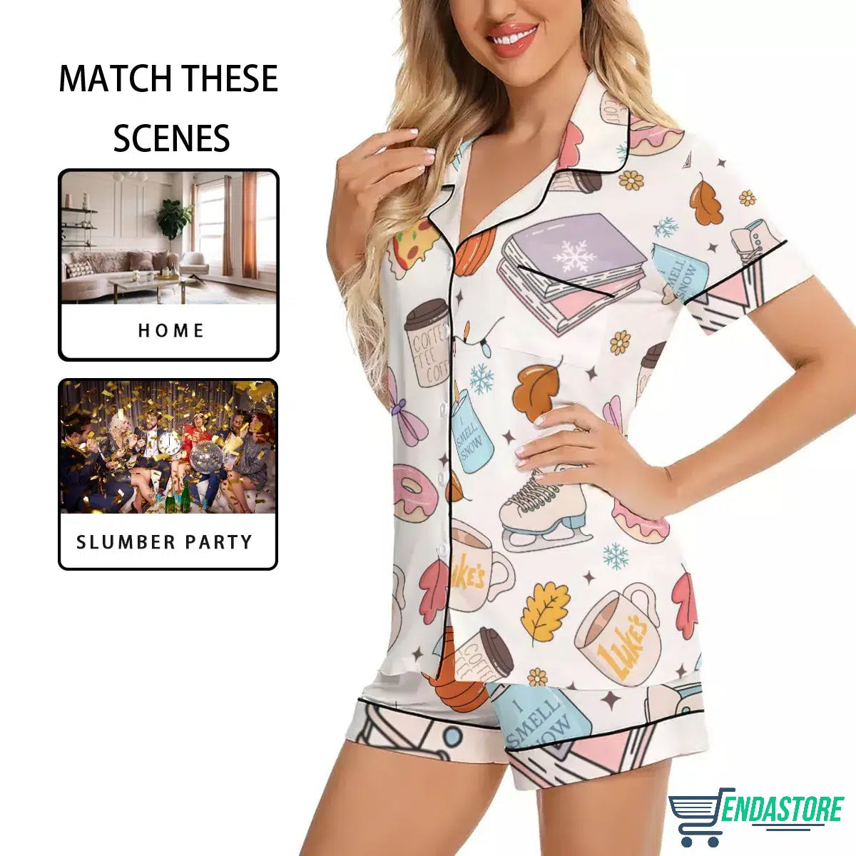 Gilmore Girls Fall Season Pajama Set 3D Sweater - Gift Idea product image 4