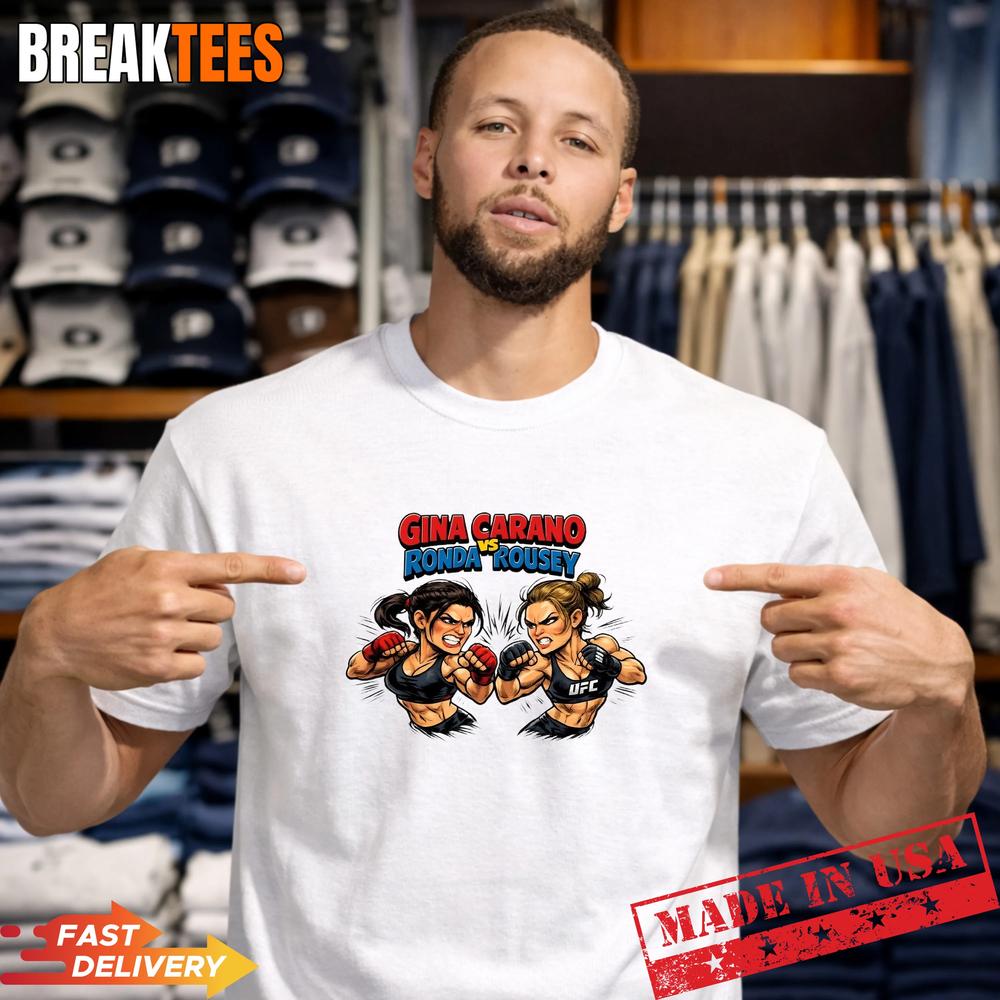 Gina Carano vs Ronda Rousey MMA - Adult & Kids T-Shirts, Sweatshirts & Hoodies apparel design preview 1