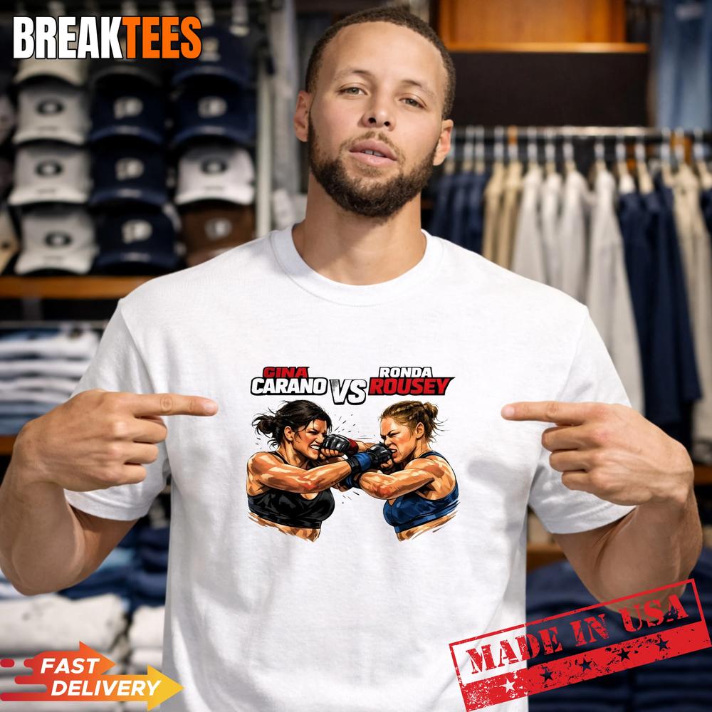 Gina Carano vs Ronda Rousey UFC - Adult & Kids T-Shirts, Sweatshirts & Hoodies apparel design preview 1