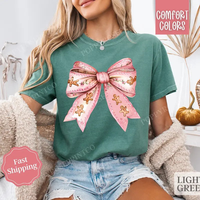Gingerbread Bow - Adult & Kids T-Shirts, Sweatshirts & Hoodies apparel design preview 1