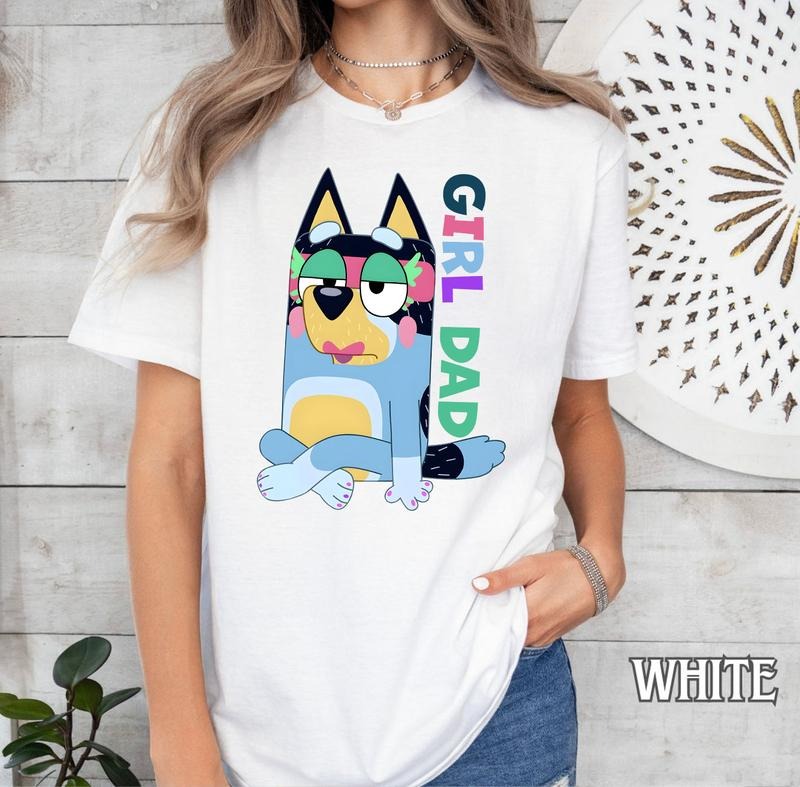 Girl Dad Bluey Him Perfect New Girl'S - Adult & Kids T-Shirts, Sweatshirts & Hoodies apparel design preview 1