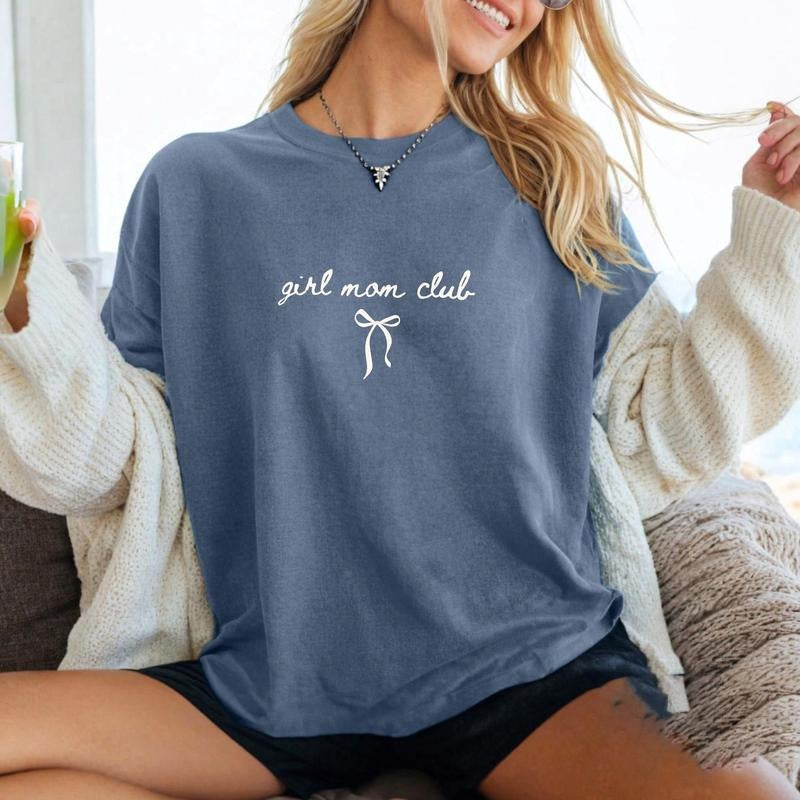 Girl Moms Club Comfort Colors Coquette Mom Mama - Adult & Kids T-Shirts, Sweatshirts & Hoodies apparel design preview 1