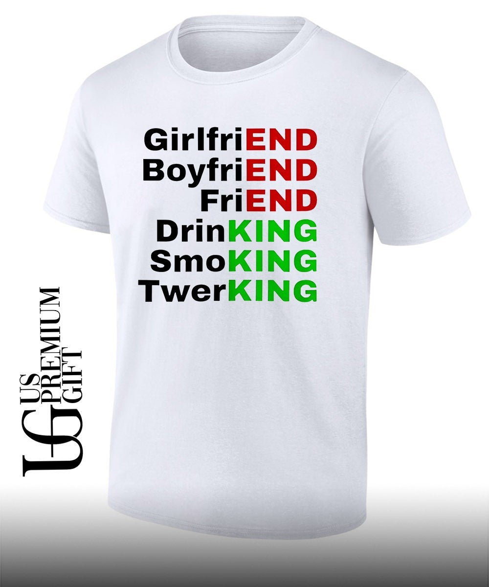 Girlfriend Boyfriend Friend Drinking Smoking Twerking - Adult & Kids T-Shirts, Sweatshirts & Hoodies apparel design preview 1