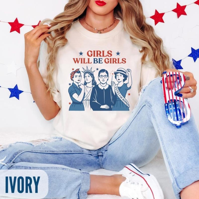 Will Be Patriotic Feminist 4th July Strong American - Adult & Kids T-Shirts, Sweatshirts & Hoodies apparel design preview 1