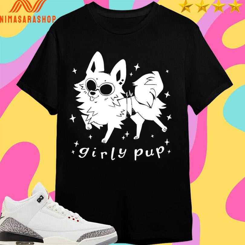 Girly Pup Dog - Adult & Kids T-Shirts, Sweatshirts & Hoodies apparel design preview 1
