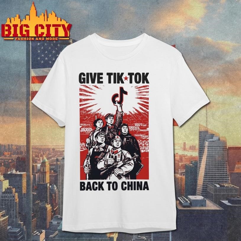Give Tik Tok Back To China DS2 - Adult & Kids T-Shirts, Sweatshirts & Hoodies apparel design preview 1