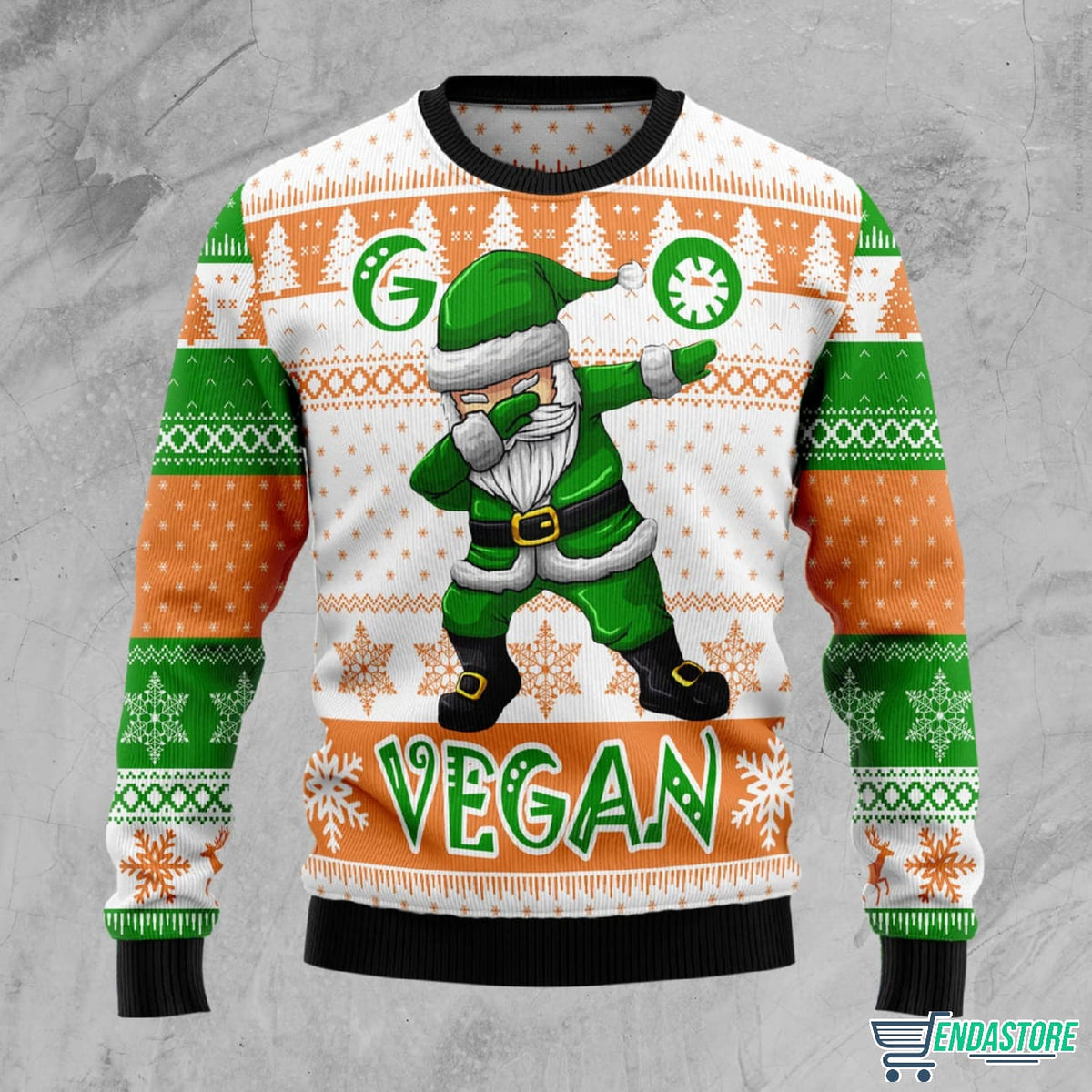 Go Vegan Santa 3D Ugly Christmas Sweater - Holiday Gift product image