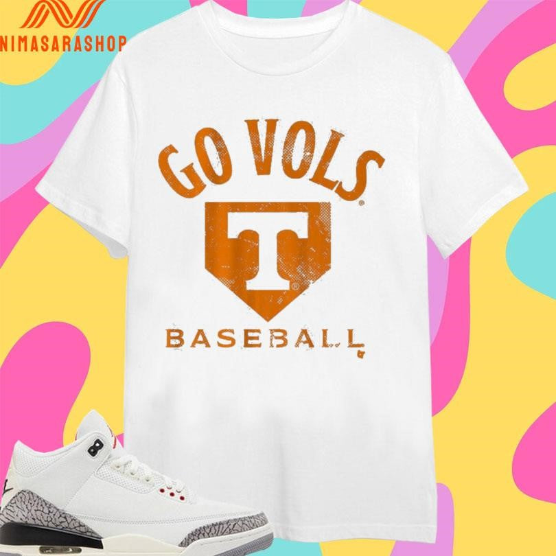 Go Vols Tennessee Volunteers Baseball Home Plate - Adult & Kids T-Shirts, Sweatshirts & Hoodies apparel design preview 1