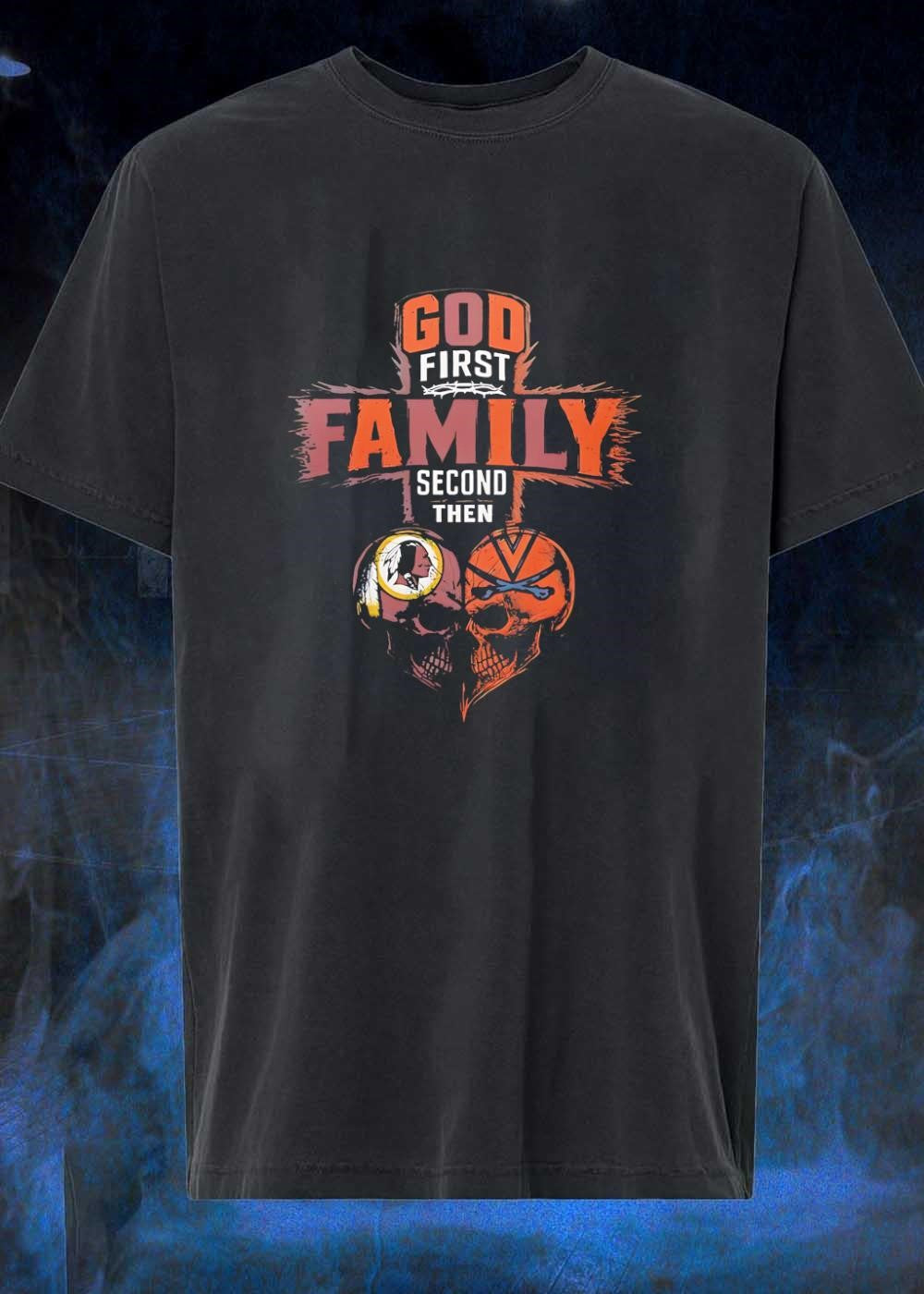 God First Family Second Then Washington Redskins - Adult & Kids T-Shirts, Sweatshirts & Hoodies apparel design preview 1