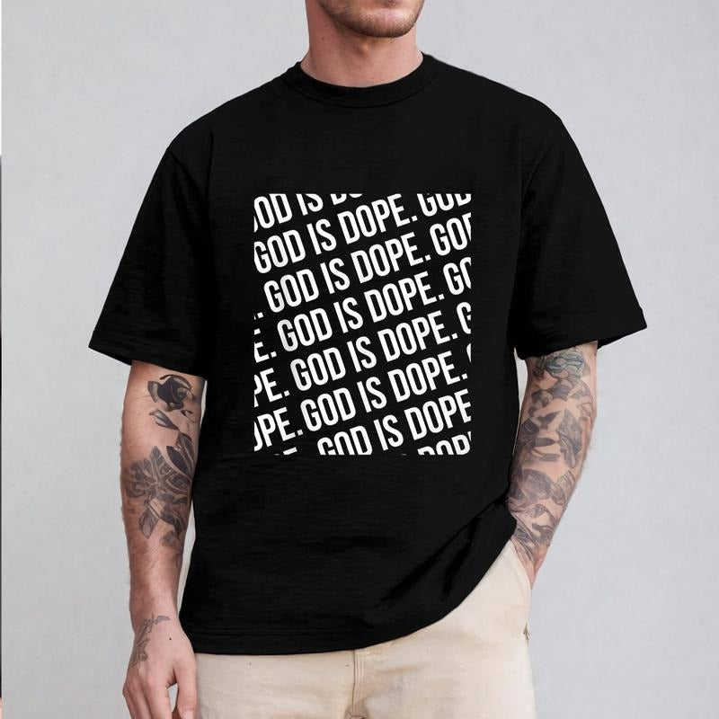 God Is Dope Pure Cotton Casual Crew Neck Short Sleeve - Adult & Kids T-Shirts, Sweatshirts & Hoodies apparel design preview 1