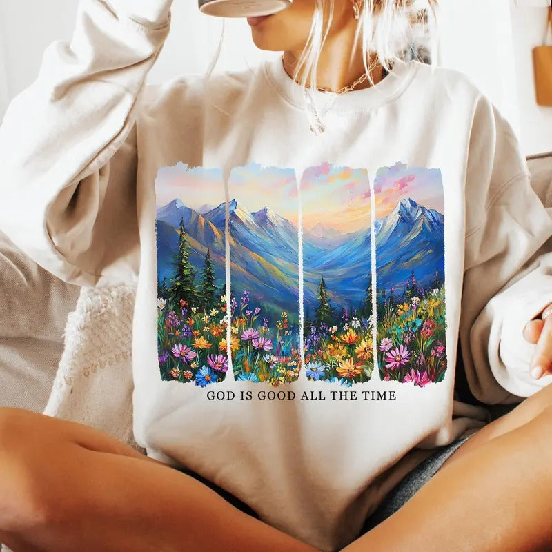 God Is Good All Time Casual Street Fleece Fabric Tops - Adult & Kids T-Shirts, Sweatshirts & Hoodies apparel design preview 1