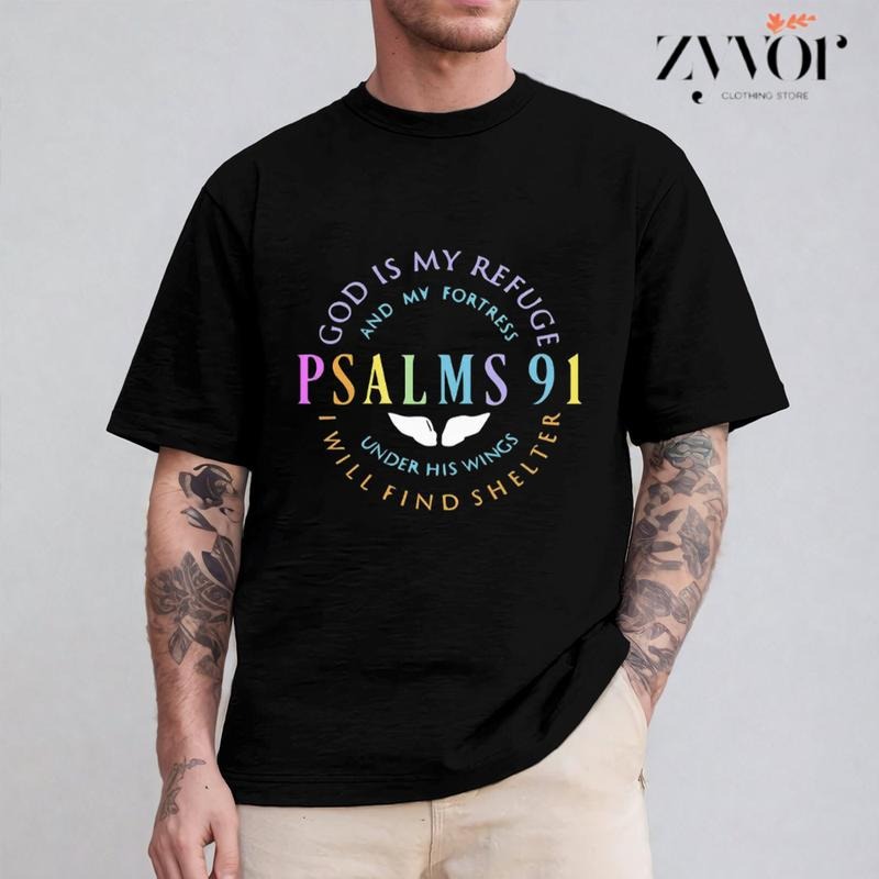 God Is My Refuge Fortress Casual Crew Neck Short - Adult & Kids T-Shirts, Sweatshirts & Hoodies apparel design preview 1
