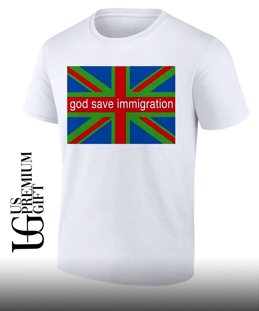 God Save Immigration UK - Adult & Kids T-Shirts, Sweatshirts & Hoodies apparel design preview 1