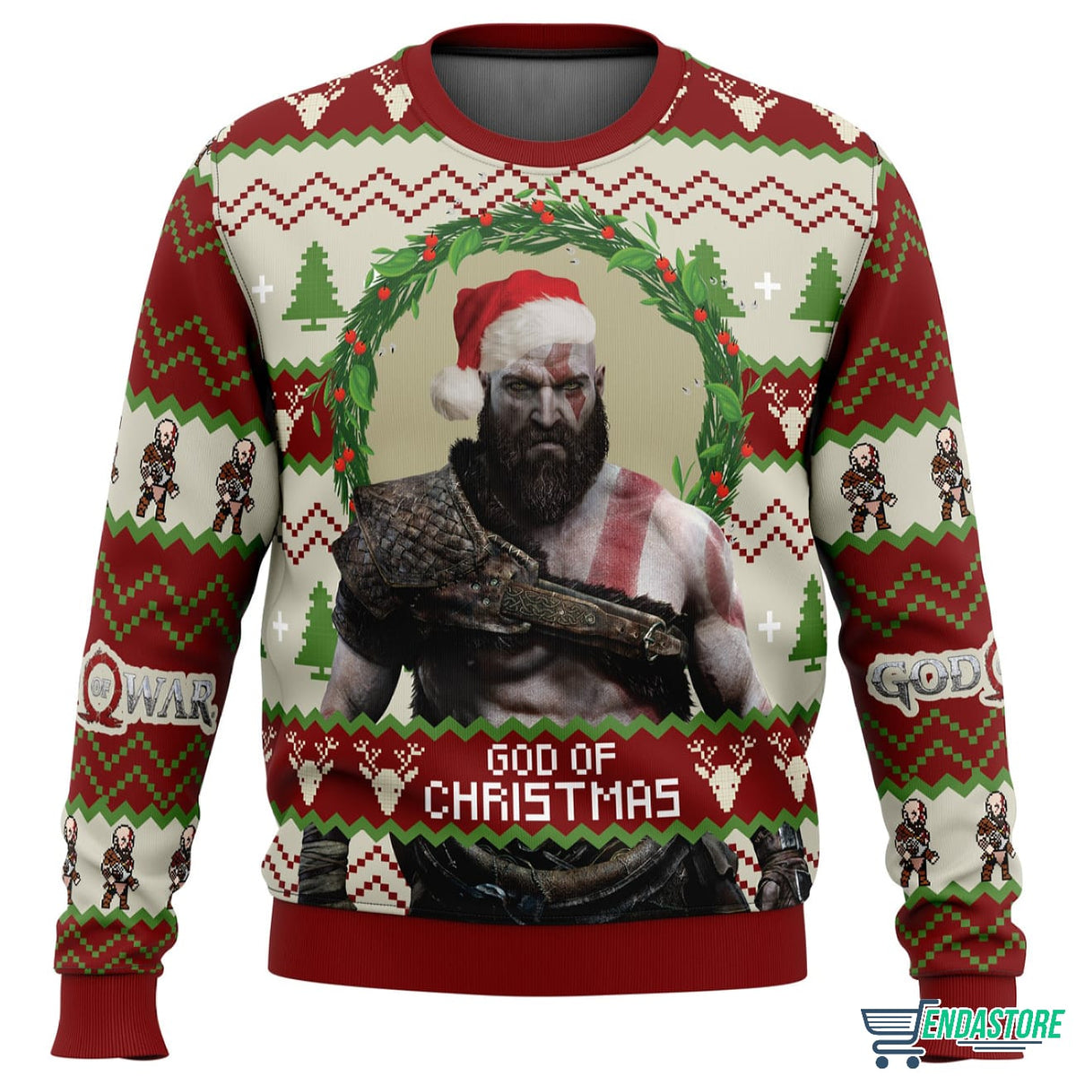 God of Christmas God of War 3D Christmas Sweater - Holiday Gift product image