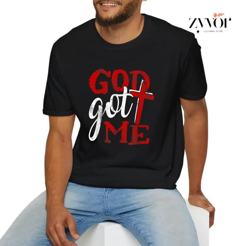God'S Got Me Casual Crew Neck Short Sleeve Tops - Adult & Kids T-Shirts, Sweatshirts & Hoodies apparel design preview 1