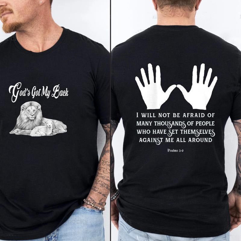 God'S Got My Back Pure Cotton Casual Crew Neck Short - Adult & Kids T-Shirts, Sweatshirts & Hoodies apparel design preview 1