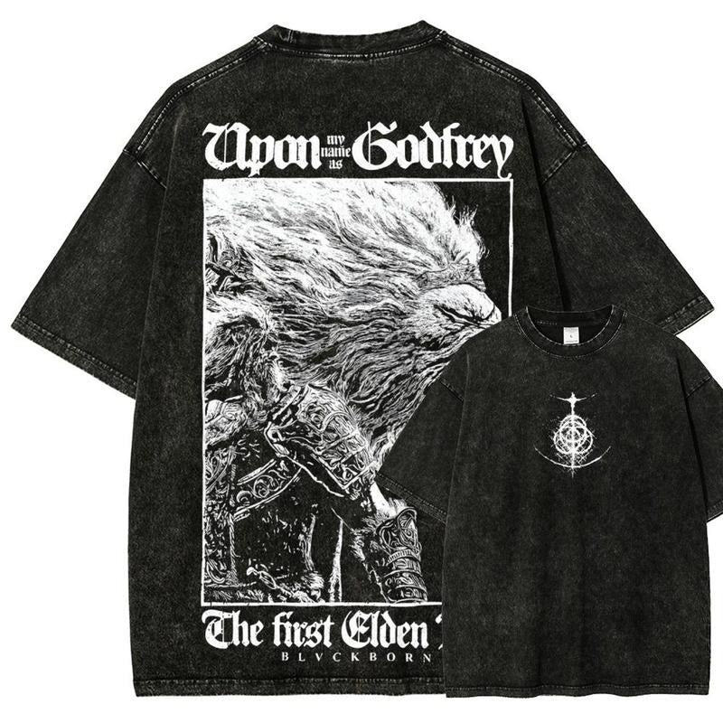 Godfrey First Elden Lord Ring Fantasy Knight Dark - Adult & Kids T-Shirts, Sweatshirts & Hoodies apparel design preview 1