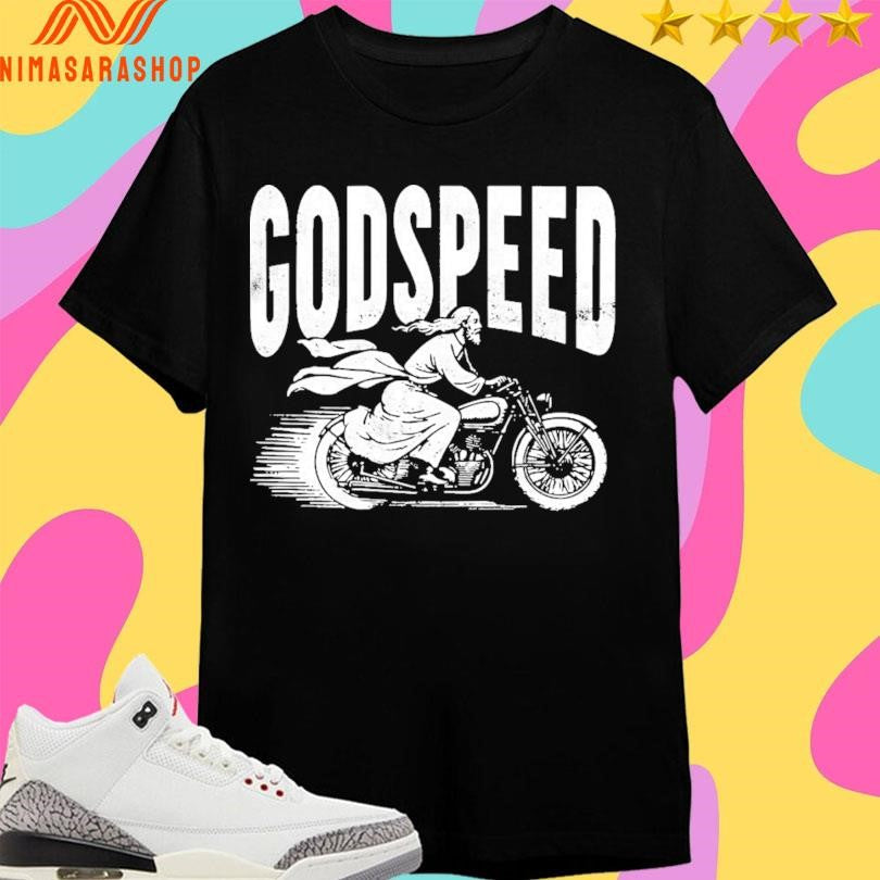 Godspeed Jesus Motorcycle - Adult & Kids T-Shirts, Sweatshirts & Hoodies apparel design preview 1
