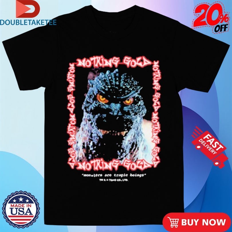 Godzilla X Nothing Gold Pop Up Cartoon Face - Adult & Kids T-Shirts, Sweatshirts & Hoodies apparel design preview 1