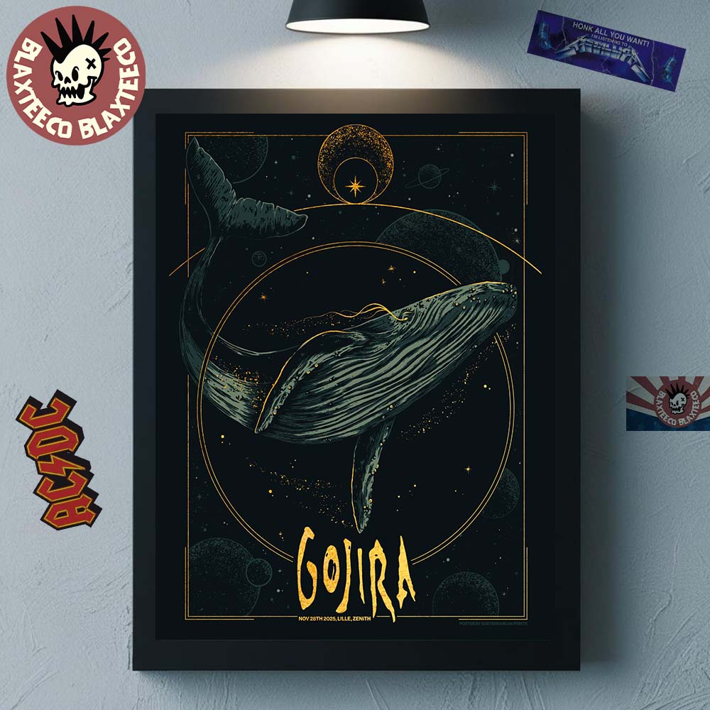 Gojira Lille France 2025 Event Poster At Zenith of On - Adult & Kids T-Shirts, Sweatshirts & Hoodies apparel design preview 1