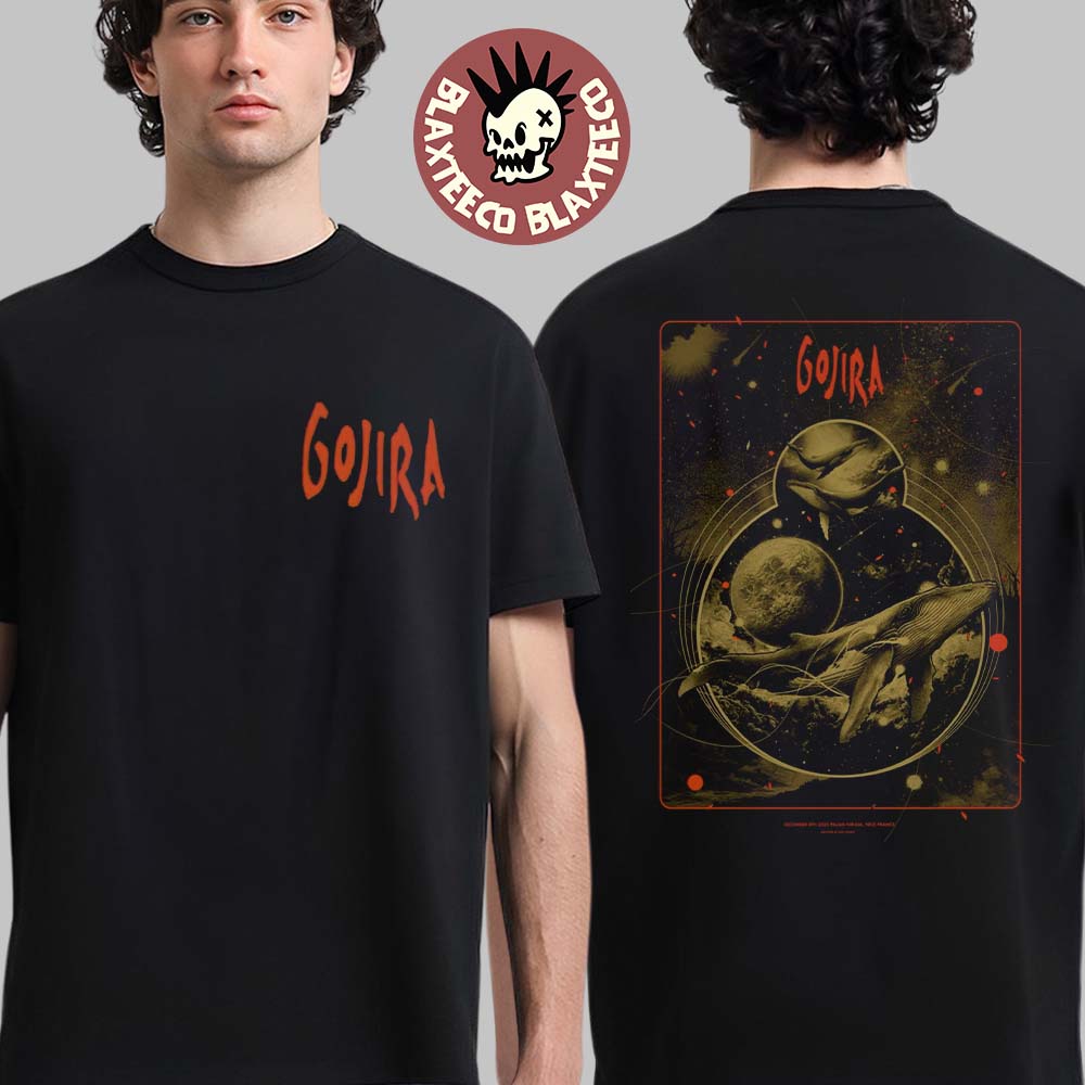 Gojira Nice France 2025 Event Poster At Palais Nikaia - Adult & Kids T-Shirts, Sweatshirts & Hoodies apparel design preview 1
