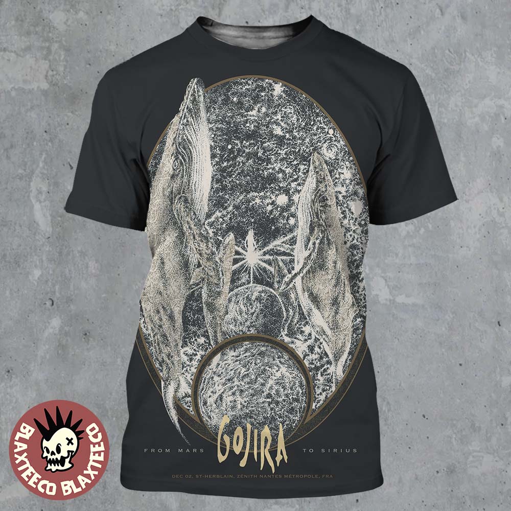 Gojira St Herblain France 2025 Event Poster At Zenith - Adult & Kids T-Shirts, Sweatshirts & Hoodies apparel design preview 1