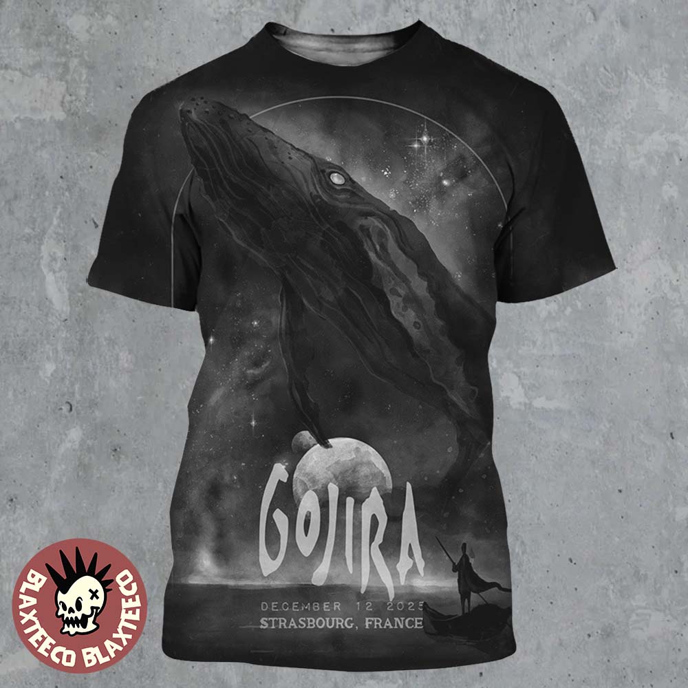 Gojira Strasbourg France 2025 Event Poster At Zenith - Adult & Kids T-Shirts, Sweatshirts & Hoodies apparel design preview 1