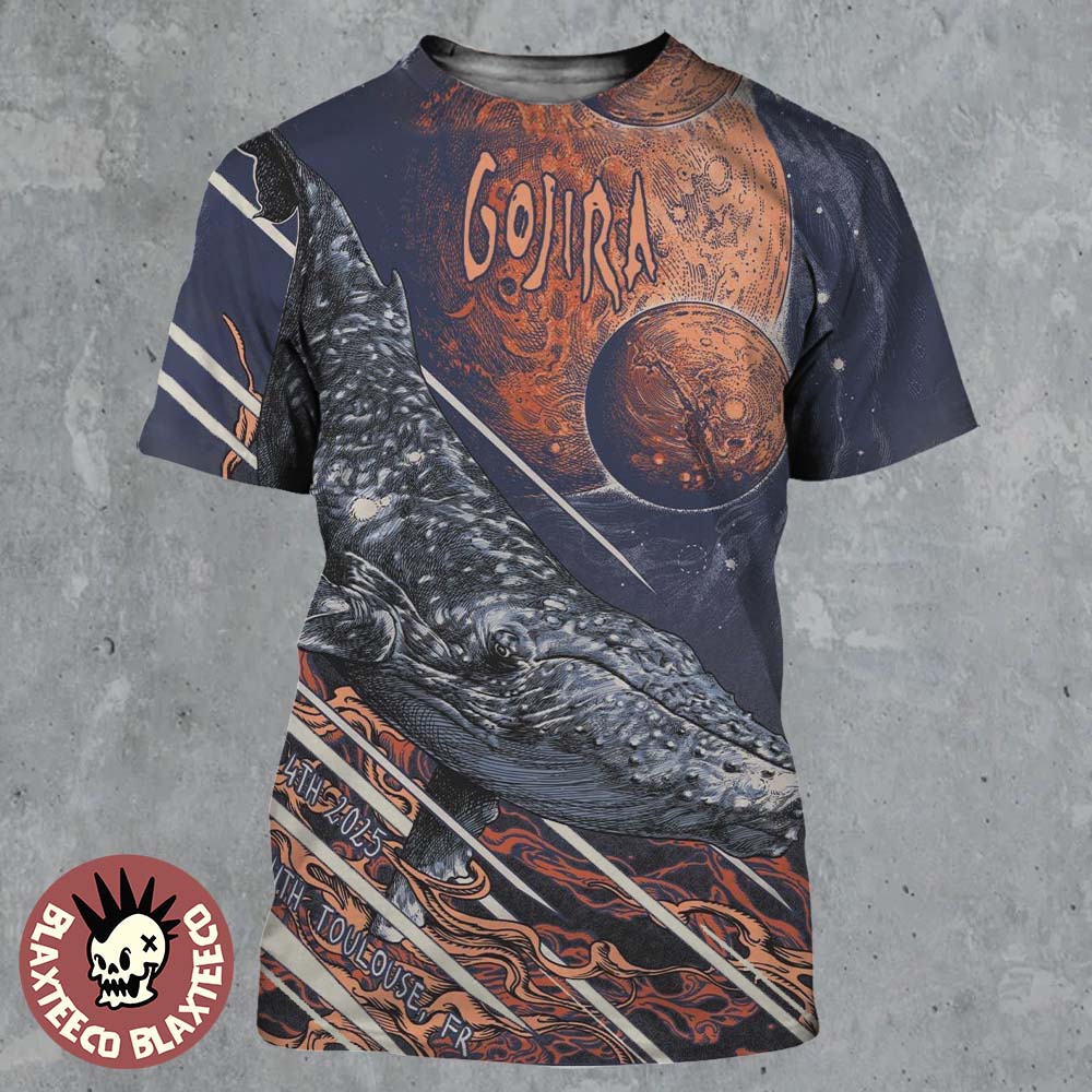 Gojira Toulouse France 2025 Venue Poster At Zenith On - Adult & Kids T-Shirts, Sweatshirts & Hoodies apparel design preview 1