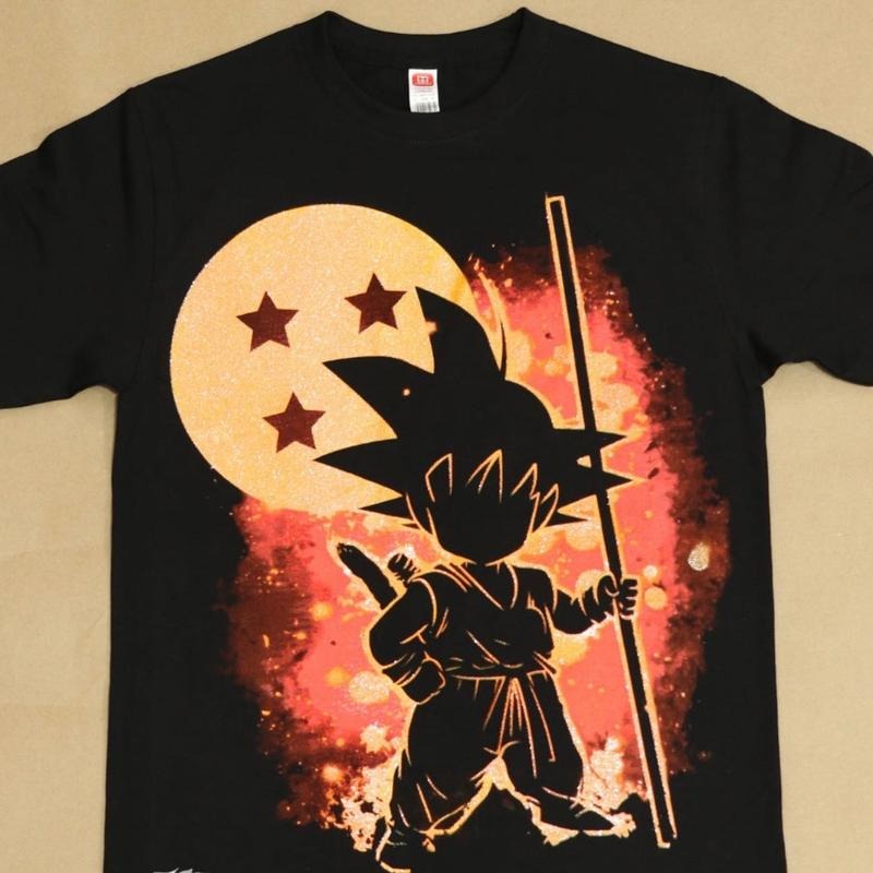 Goku Con Esfera Cotton Black Casual - Adult & Kids T-Shirts, Sweatshirts & Hoodies apparel design preview 1