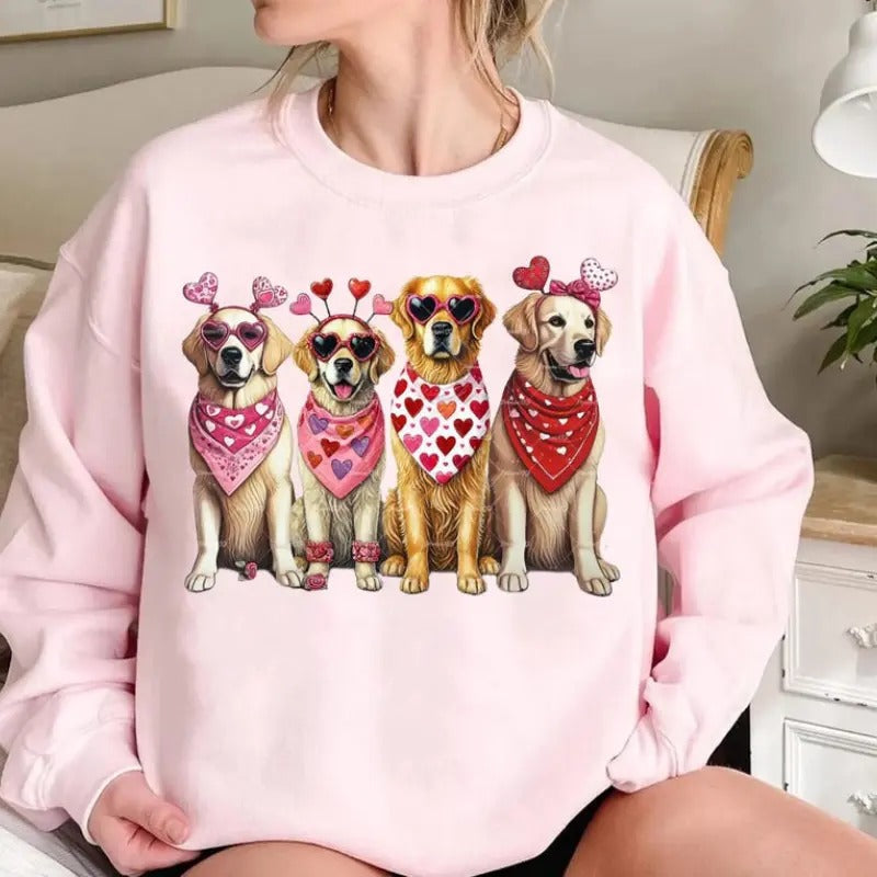 Golden Retriever Valentine Dog Lover Mom - Adult & Kids T-Shirts, Sweatshirts & Hoodies apparel design preview 1
