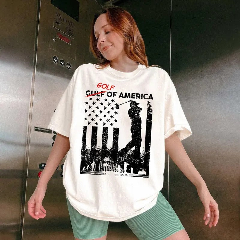 Golf America Trump Funny Trummp Truump 2025 - Adult & Kids T-Shirts, Sweatshirts & Hoodies apparel design preview 1