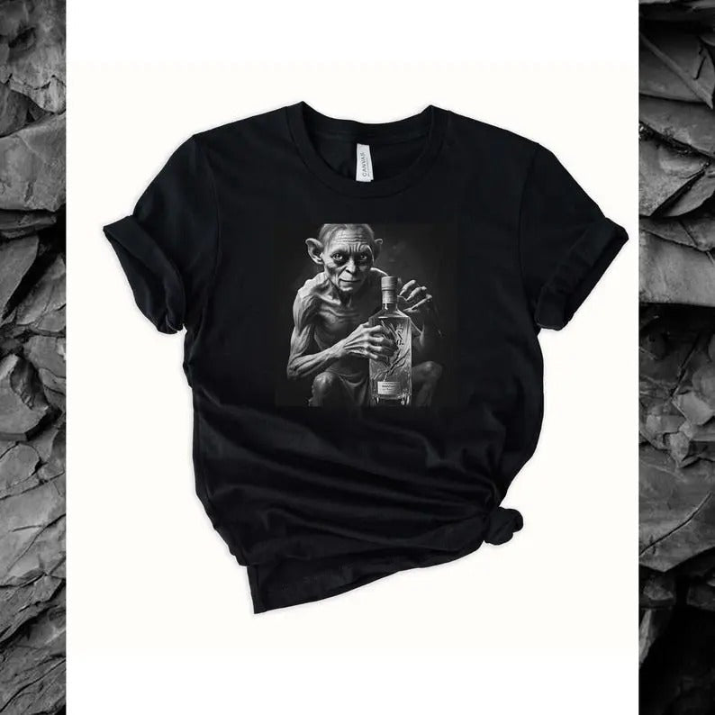Gollum Vodka Halloween Funny Inspired Vintage Hobbit - Adult & Kids T-Shirts, Sweatshirts & Hoodies apparel design preview 1