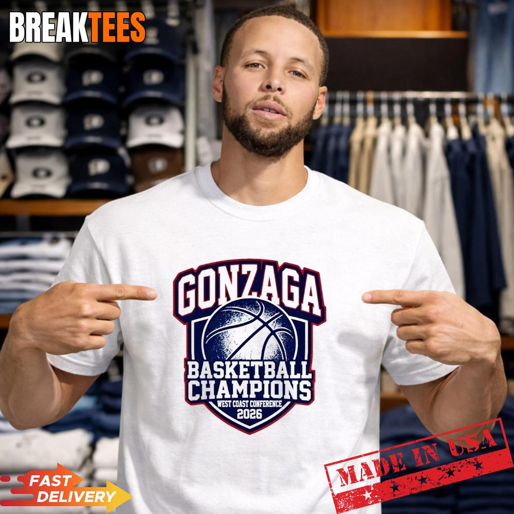 Gonzaga Bulldogs Basketball Champions West Coast - Adult & Kids T-Shirts, Sweatshirts & Hoodies apparel design preview 1