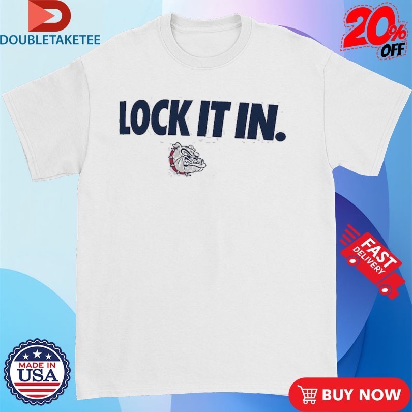 Gonzaga Bulldogs Lock It In - Adult & Kids T-Shirts, Sweatshirts & Hoodies apparel design preview 1