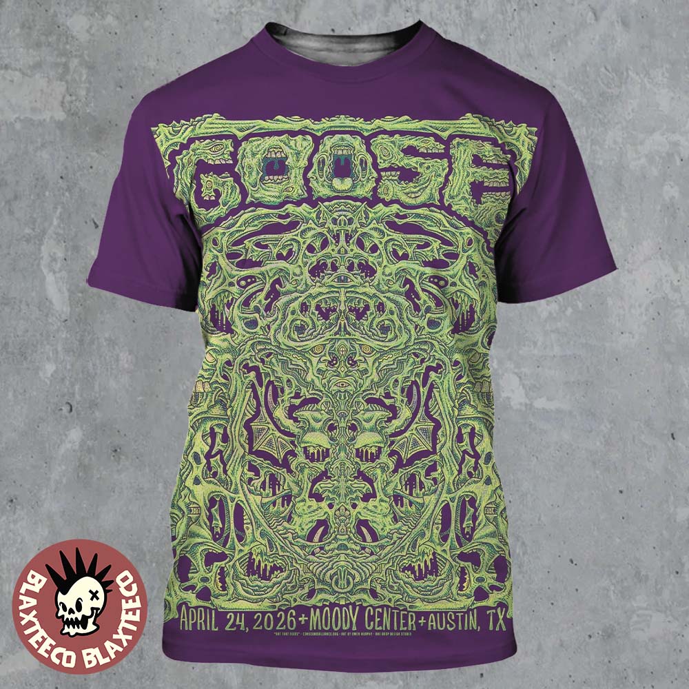 Goose Band Austin Texas 2026 Venue Poster At Moody - Adult & Kids T-Shirts, Sweatshirts & Hoodies apparel design preview 1