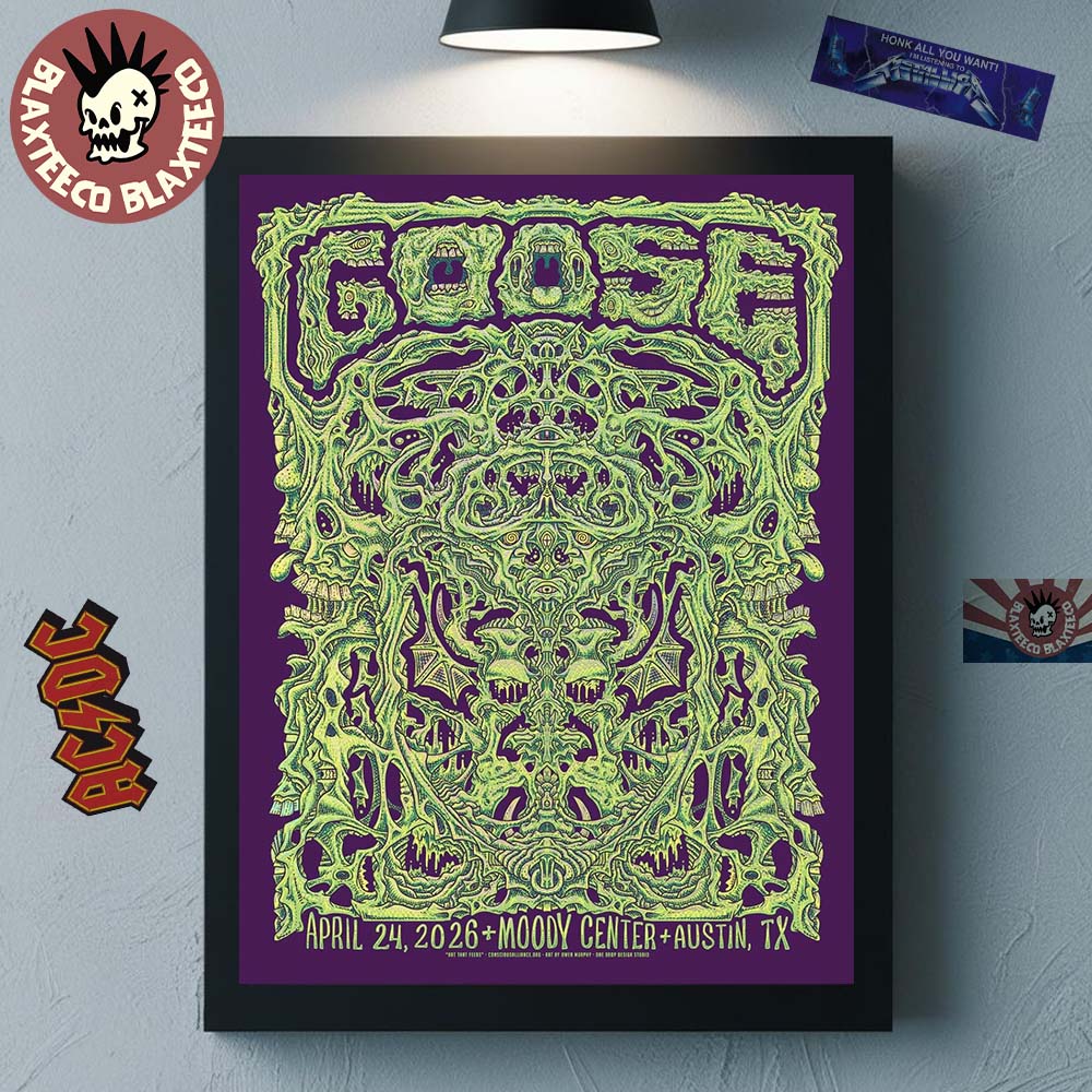 Goose Band Austin Texas 2026 Venue Poster At Moody - Adult & Kids T-Shirts, Sweatshirts & Hoodies apparel design preview 1