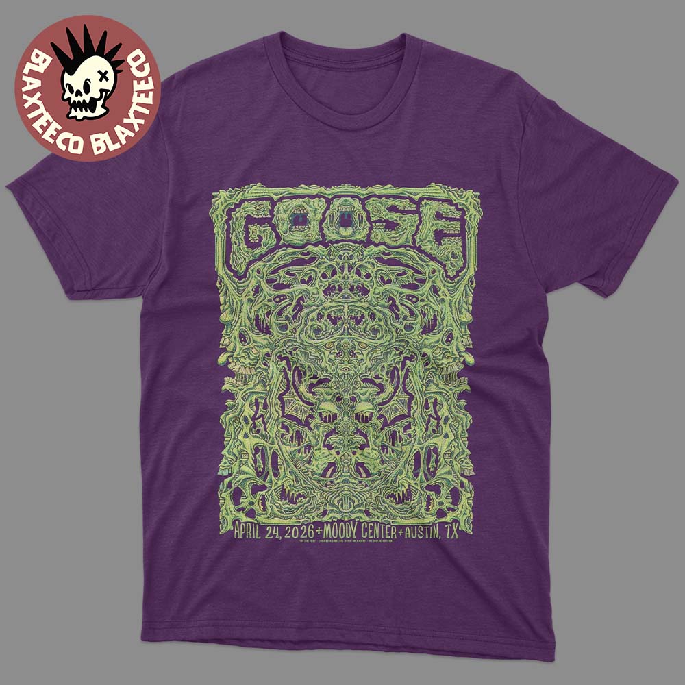 Goose Band Austin Texas 2026 Venue Poster At Moody - Adult & Kids T-Shirts, Sweatshirts & Hoodies apparel design preview 1