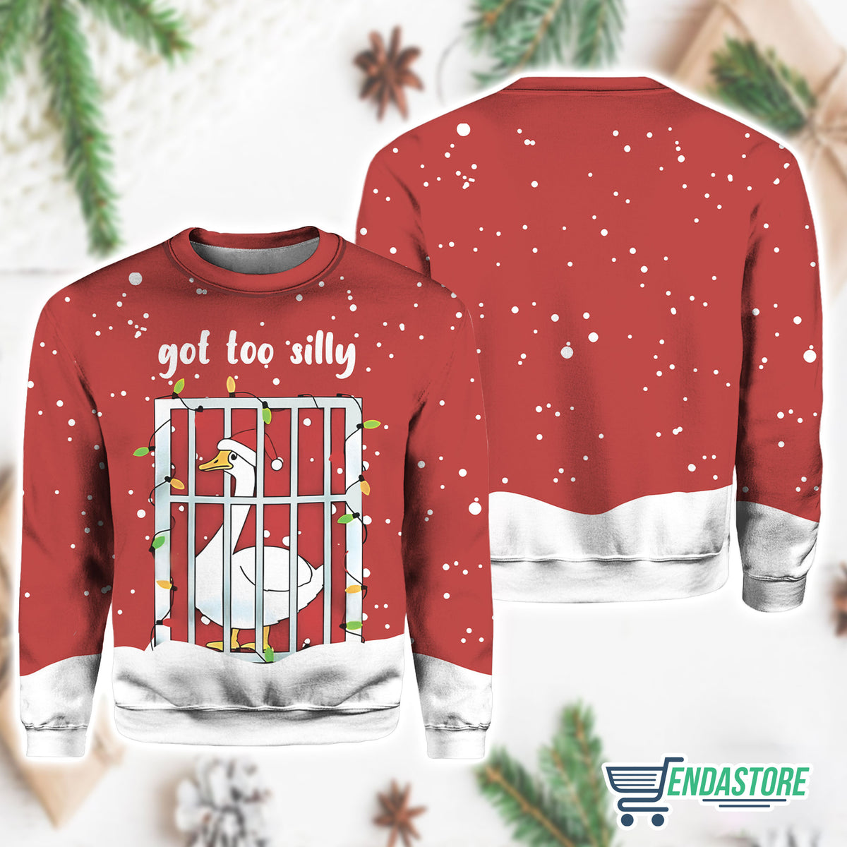 Goose Got Too Silly 3D Ugly Christmas Sweater - Holiday Gift product image 2