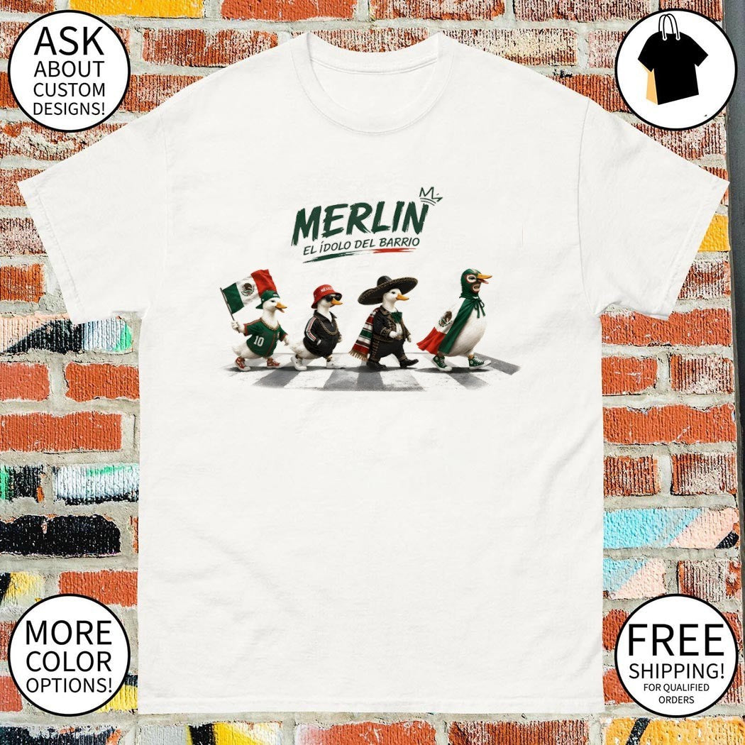 Goose Merlin El Idolo Del Barrio Mexico World Cup - Adult & Kids T-Shirts, Sweatshirts & Hoodies apparel design preview 1