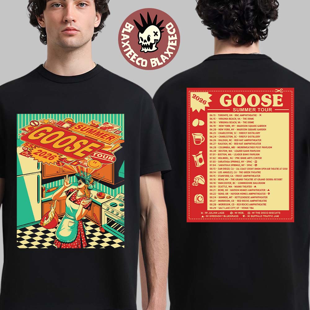 Goose Summer Tour 2026 North America City Dates Two - Adult & Kids T-Shirts, Sweatshirts & Hoodies apparel design preview 1